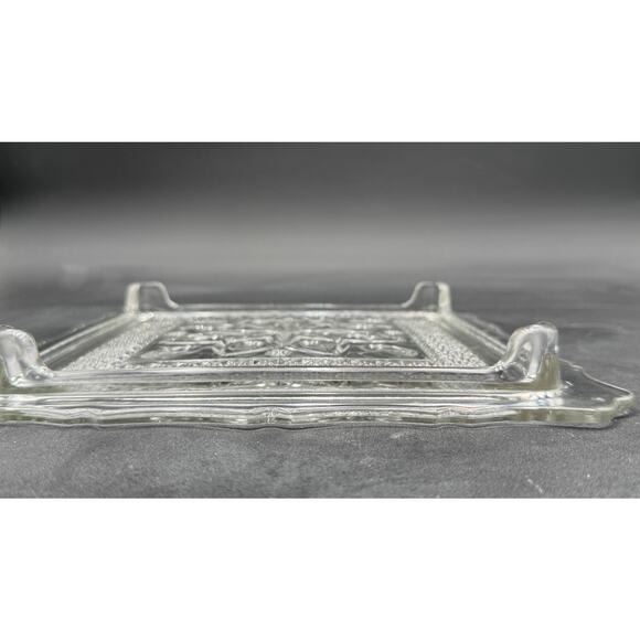 Vintage Square Cake Plate 10" Cape Cod by Imperial Glass Ohio Glassware - Picture 3 of 8